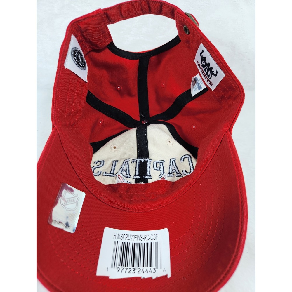 Washington Capitals NHL Fan Favorite Adjustable Baseball Cap OSFA Red - Picture 4 of 7